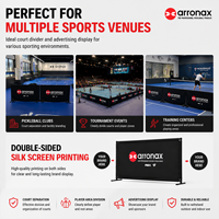 Diviseur de terrain de pickleball ARRONAX avec impression double face pour les clubs sportifs