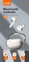 Écouteurs sans fil LDNIO T03 semi intra-auriculaires Bluetooth 5.3 avec contrôle tactile Type-C, casque audio sans fil pour le sport et la musique