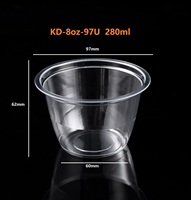 Offre Spéciale – Gobelet en plastique jetable populaire en forme de U avec couvercle, 8 oz, 97 mm, pour boissons, mariages, fêtes, pique-niques et camping