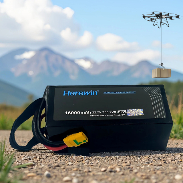 Herewin China Factory High Quality 22.2V RC LiPo Battery with XT90 AS150 for Large FPV Drone