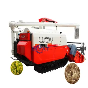 automatic mini combine wheat cutter harvesting machine rice harvester