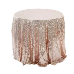 Premium Fancy Glitter Square <strong>Table</strong> Linen <strong>Cloth</strong> Covers 120" Big Payette Champagne <strong>Large</strong> Sequin Wedding Party <strong>Round</strong> Tablecloth - Product Image 6