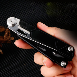 OEM desteklenen paslanmaz çelik katlanır çok amaçlı bıçak cep boyutu emniyet kilidi aracı kamp açık maceraları için tırtıklı çene - Product Image 6