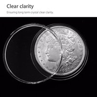 Capsules à pièces de monnaie de 20/25/30/35/40/46 mm avec joint en mousse de protection réglable, étui pour pièces de monnaie, fournitures pour la collection de pièces de monnaie