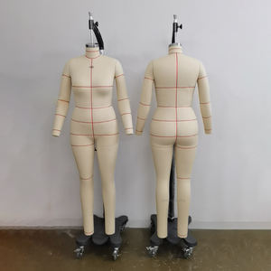 Maniquí de Costura Femenino de Talla Grande para Tienda de Ropa, Ajustable con Pasadores, de FRP, con Ruedas - Product Image 4