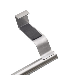 Stainless Steel Single Bar <b>Towel</b> <b>Rack</b> <b>Over</b> The <b>Door</b> Self Adhesive For Kitchen Bathroom Cabinet <b>Door</b> Use - Product Image 4