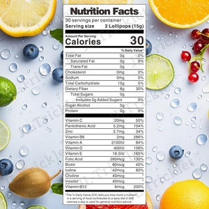 Julong Forte demande Complément alimentaire OEM Vitamine Sucette Soutient la <span class=keywords><strong>concentration</strong></span> et la fonction cérébrale saine Sucettes pour enfants - Product Image 6
