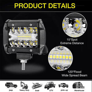 Repuestos de Auto, Luz de Trabajo LED de 72W y 5 Pulgadas, Foco para Auto, Luz de Techo Todoterreno, Luz para Camioneta, Luz de Inspección de 12/24V - Product Image 3