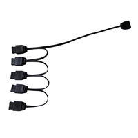 Cable divisor ARGB direccionable de 5V y 3 pines, adaptador de 1 a 5 para caja de PC, cable de extensión de sincronización de luz RGB para múltiples ventiladores de refrigeración