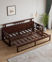 Canapé-lit pliable et extensible en bois massif de style moderne pour la maison, la chambre à coucher, l'école, l'hôtel et la salle de bain pour le salon.