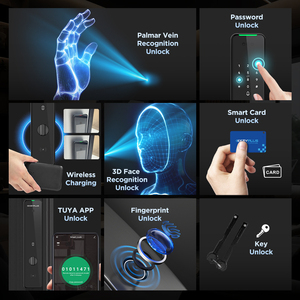 New Design Smartlock New Design Electronic Digital Door <b>Lock</b> for Home Main Entrance <b>Smart</b> KX2-MAX <b>Smart</b> <b>Lock</b> Serie - Product Image 1