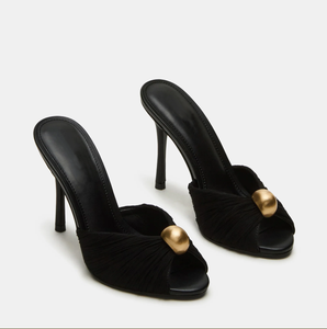 Sandali con <span class=keywords><strong>Tacco</strong></span> a Spillo in Stile Retrò alla Moda, Scarpe da <span class=keywords><strong>Donna</strong></span> Eleganti e Affascinanti - Product Image 2