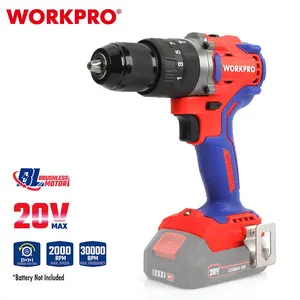 WORKPRO 20V 13MM fırçasız çekiç sürücü matkap akülü DC çekiç sürücü matkap