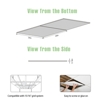 Paneles Decorativos para Techo, Revestimiento Acústico para Baño, Panel Falso de Plástico para Habitación, Dormitorio, PVC, 2x2, 4