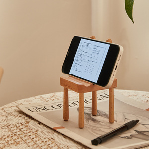 Soporte de madera personalizado para teléfono, soporte creativo para teléfono, base de escritorio para teléfono, logotipo grabable con láser. - Product Image 1