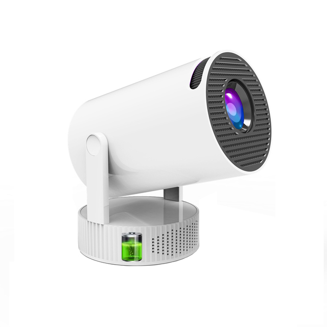 New Android 11 Smart Mini Rechargeable Projector Native 720P 4K 180 ANSI Lumens Portable Outdoor Projector with Built-in Battery