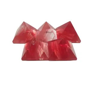 Wholesale Natural Red Smelting quartz Pyramid Reiki crystal Pyramid standard energy crystal pyramid