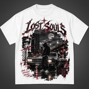 เสื้อยืดผู้ชายคอตตอนถัก 100% ทรงโอเวอร์ไซส์ สไตล์วินเทจ สตรีทแวร์ คอกลม แขนสั้น กันยับ เป็นมิตรกับสิ่งแวดล้อม สวมใส่สบาย - Product Image 3