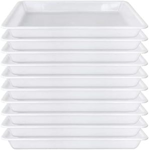 Plateaux d'art en <span class=keywords><strong>plastique</strong></span>, plateau d'artisanat d'activité, plateau organisateur, plateau de service pour la maison, l'école, les enfants, les projets de bricolage, la peinture, les perles (blanc) - Product Image 1