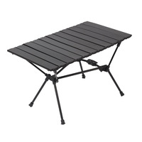 Table d'appoint pliante moderne en alliage d'aluminium, portable, pour le camping, la plage et les pique-niques, avec rangement intégré