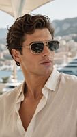 Lunettes de soleil carrées en titane bicolores à double pont, style urbain de luxe, lunettes de créateur