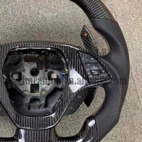 Meilleure vente de volant en fibre de carbone en cuir perforé personnalisé pour volant de voiture Chevrolet Camaro