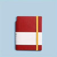 Logotipo personalizado A7 tamaño 100 hojas Mini cuaderno de viaje promocional PU cuero interior Color dibujo e impresión cuaderno lote mixto