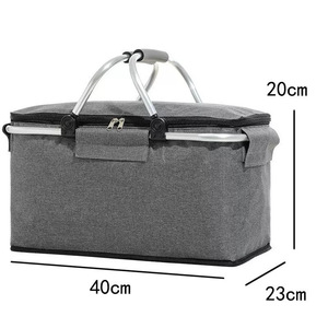 <span class=keywords><strong>Cesta</strong></span> de <span class=keywords><strong>Picnic</strong></span> Plegable para Exteriores, Bolsas de Almacenamiento de Alimentos para <span class=keywords><strong>Picnic</strong></span>, Bolsa de Almuerzo Aislada, Caja de Almacenamiento, <span class=keywords><strong>Cesta</strong></span> de <span class=keywords><strong>Picnic</strong></span> Personalizada para Camping - Product Image 4