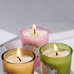 Velas aromáticas en frasco de vidrio esmerilado, velas de cera de soja natural, aromaterapia, decoración para el hogar y el dormitorio, relajación. - Product Image 2