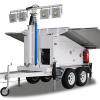 Système d'éclairage solaire mobile DC24V, système d'éclairage solaire industriel extérieur avec service d'installation