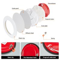 Plafonnier LED encastré ignifuge de haute qualité 6 pouces 12W 5CCT, panneau fin, luminaire de plafond résistant au feu, homologué ETL, dimmable