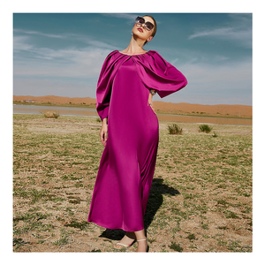 SIPO Jubah robe longue musulmane, vêtements islamiques modeste mode Kimono robes décontractées Khimar femmes dubaï Arabe plissé Slim Abaya - Product Image 1