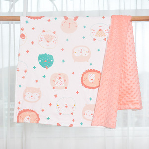 Vente en gros, 100% Polyester, imprimé personnalisé, couverture en molleton de Minky pour bébé, couverture pour nouveau-né - Product Image 1