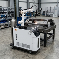 Bras robotisé six axes DONSIN Robot Cobot pour soudage avec PLC et alimentateur de fil motorisé, performance de soudage laser stable