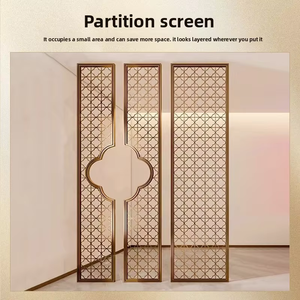 Panneaux de séparation en acier inoxydable ajourés et sculptés en <span class=keywords><strong>aluminium</strong></span>, style européen, pour entrée de villa et hall d'entrée - Product Image 6