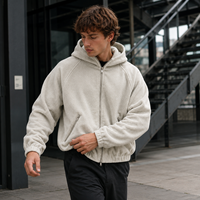 Sweat à capuche zippé en molleton pour homme, marque privée, manches raglan, poches angulaires, ourlet élastique, style streetwear décontracté, manches longues