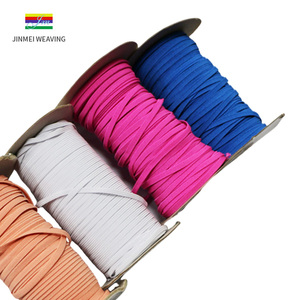 Bán Buôn Cuộn Màu Đen Trắng 3Mm 5Mm 6Mm 8Mm 10Mm 12Mm Dệt Gummiband Dệt Kim Cuốn Sách Dệt Phẳng Bện Ban Nhạc Đàn Hồi - Product Image 6