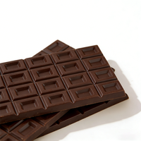 Barres de chocolat noir halal en gros, substitut de beurre de cacao, 45g, emballage individuel, en-cas sucrés au chocolat solide