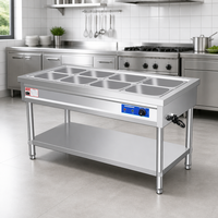 Meja Kerja Stainless Steel Heavy Duty Single Sink Dengan Rak Gantung Untuk Restoran Dapur Kantin Sekolah Layanan Desain Kustom