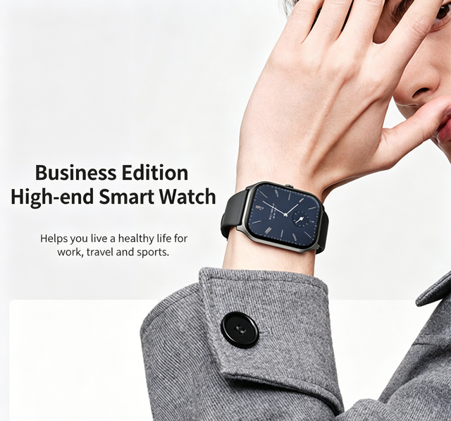 OV90 Smartwatch Full Touch AMOLED Curved Screen Android IP67 Waterproof Positioning BT Calling Sports Heart Rate Monitor Compass