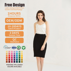 Custom Women Autumn/Winter <b>Woolen</b> Striped Eco-Friendly Knitted Skirt Mid Length Straight Design Skirt - Product Image 1