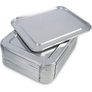 Tapa de aluminio de tamaño medio para bandejas de vapor profundas, 100/unidad, equipo de calentamiento y conservación - Product Image 4