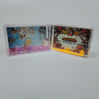 Cadre photo liquide en acrylique créatif avec éléments Père Noël et citrouille, cadeau et souvenirs personnalisés pour les fêtes
