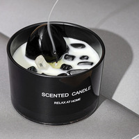 Bougie parfumée artisanale moderne en cire de soja, écologique, à base de cristaux, pour l'aromathérapie, personnalisable, relaxante, pour les fêtes de Noël, vente en gros