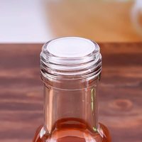 Bouteilles en verre de forme carrée de 200ml 250ml pour la cuisson de sauce piquante Sirop d'huile de palme d'olive Vinaigre de fleur de noix de coco Gelée à vis anti-fuite