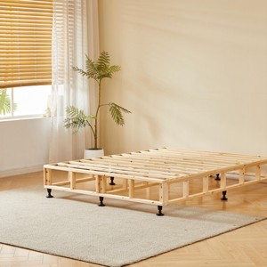 Base de Cama Tapizada de Diseño Moderno con Plataforma de Madera Maciza, Base Diván, Base de Cama con Somier Suave, 153x203cm, Envío Rápido - Product Image 4