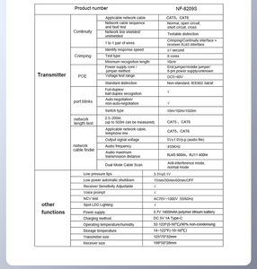 Probador de Cables de Red NOYAFA NF-8209S, RJ45 CAT5 CAT6, Rastreador de Cables, Buscador de Líneas de Red POE - Product Image 2