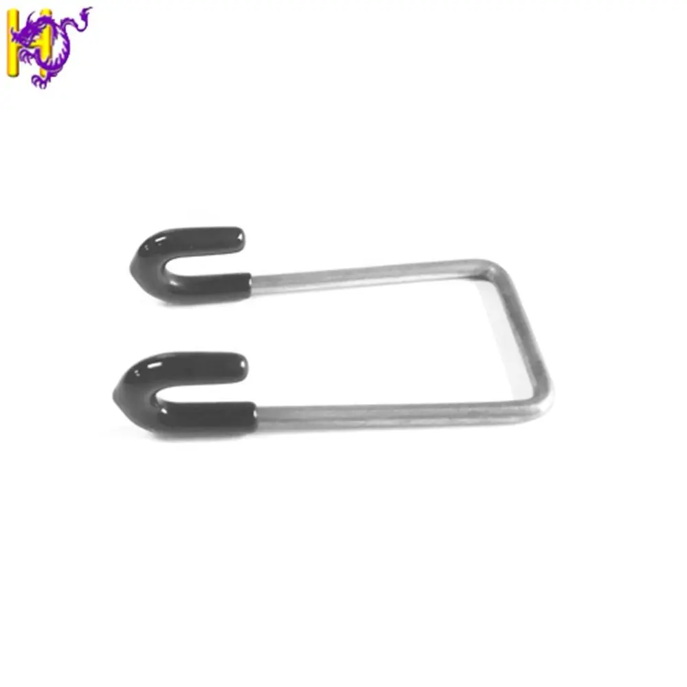 Wire Formed Spring Stainless Steel Hanging Hook Bent Wire Forming Spring With Rubber Sleeve For LED Light