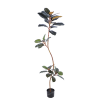 Simuler Bonsaï Arbre En Pot 180CM De Haut Arbre En Caoutchouc Artificiel Faux Ficus Plante De Plancher Chênes Artificiels Pour La Décoration Intérieure