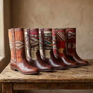 Bottes kilim chic faites à la main - Product Image 1